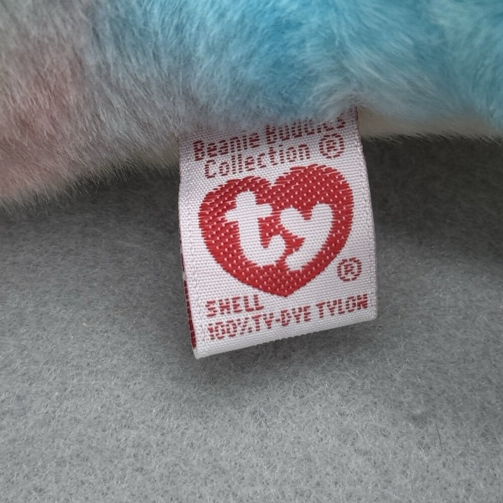 Vtg TY Beanie Buddies Rainbow Chameleon Pastel Tie Dye 1999 Plush Stuffed 14" - Picture 9 of 15